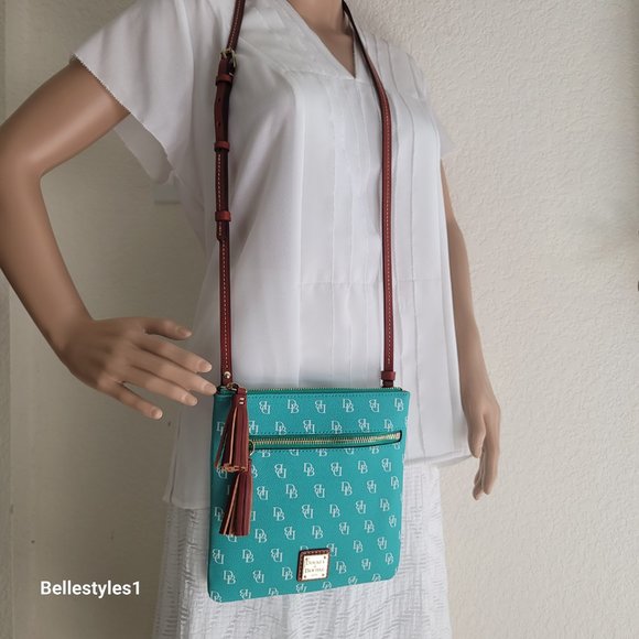 DOONEY & BOURKE Gretta Signature Logo Print Small Crossbody-Sea Foam color⭐ - Picture 16 of 16